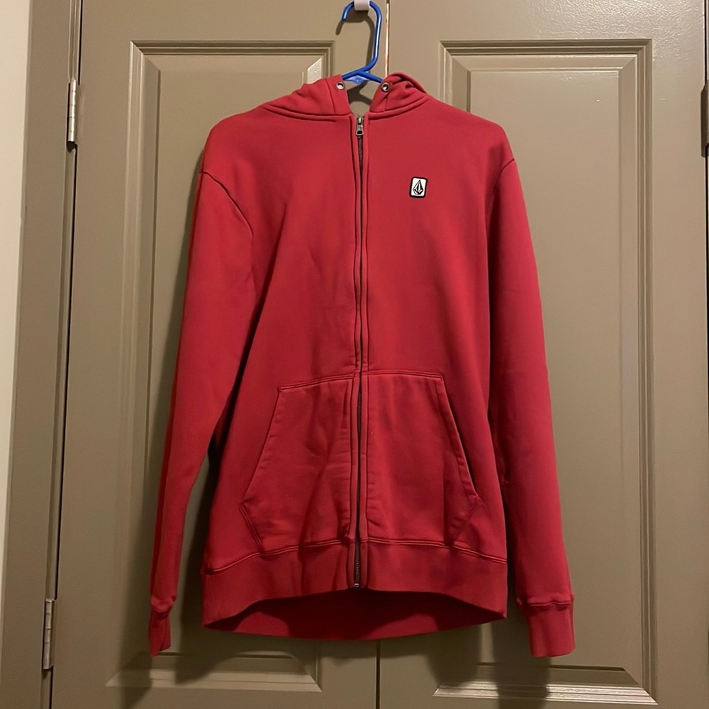 Size large red volcom hoodie
